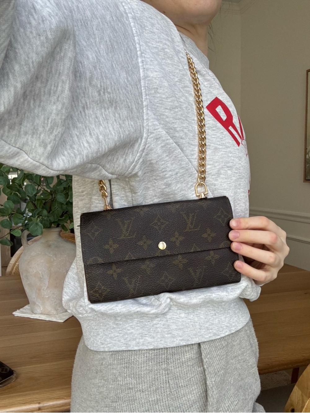 ✅AUTH✅SET OF LOUIS VUITTON WALLET ON A CHAIN+KEYHOLDER - Picture 17 of 17